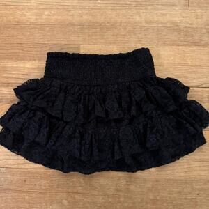 Sweet Society black ruffle lace mini skort size XS
 b17